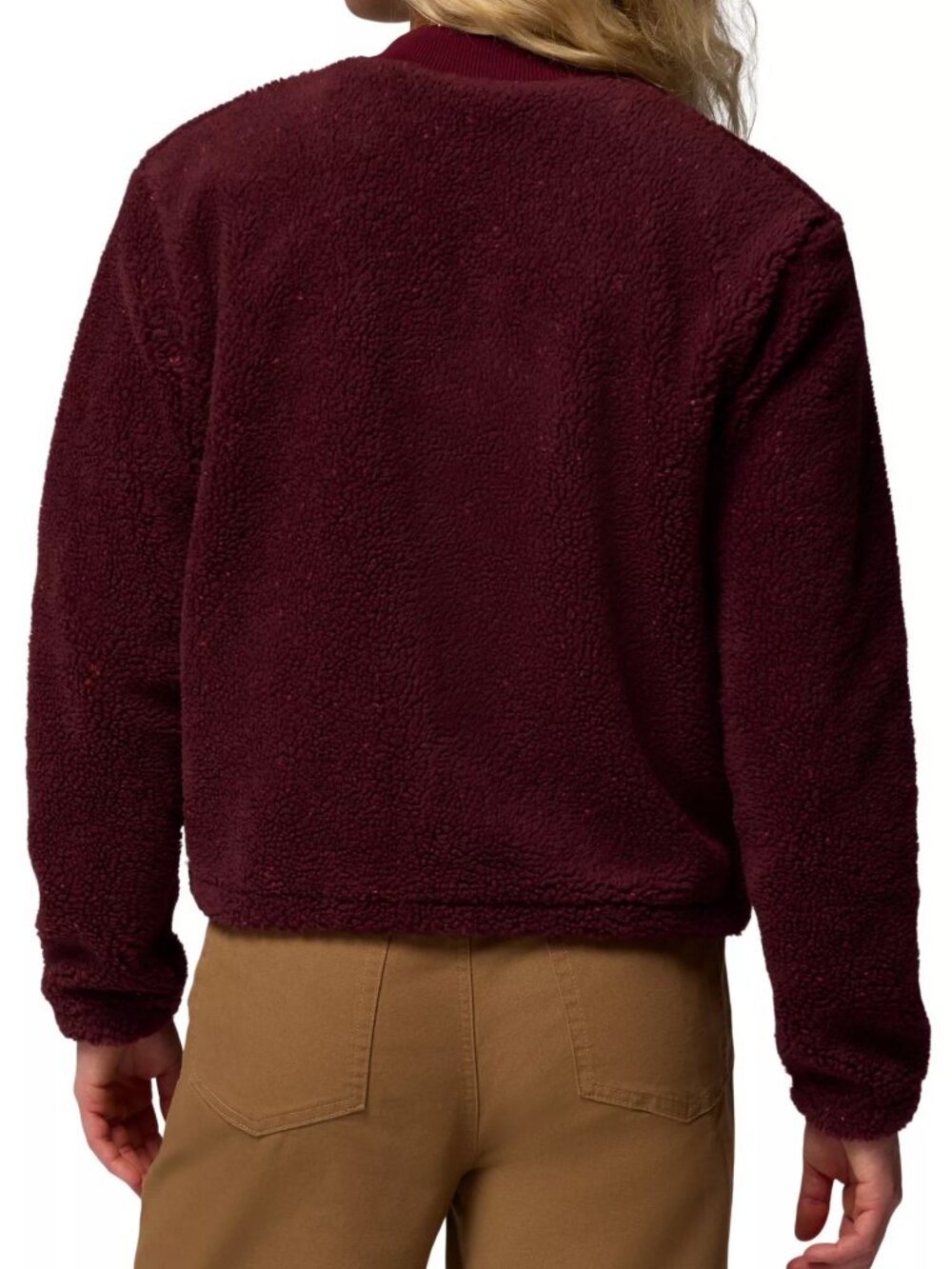 Columbia Women's Stellar Path Fleece Bomber Full Zip - Color: Rich Wine - Picture 3 of 7
